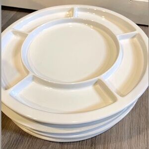 Crate & Barrel Fondue Plates - set of 4
